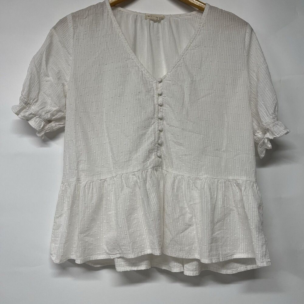 Bohme Large Textured Boho Flowey Blouse Top